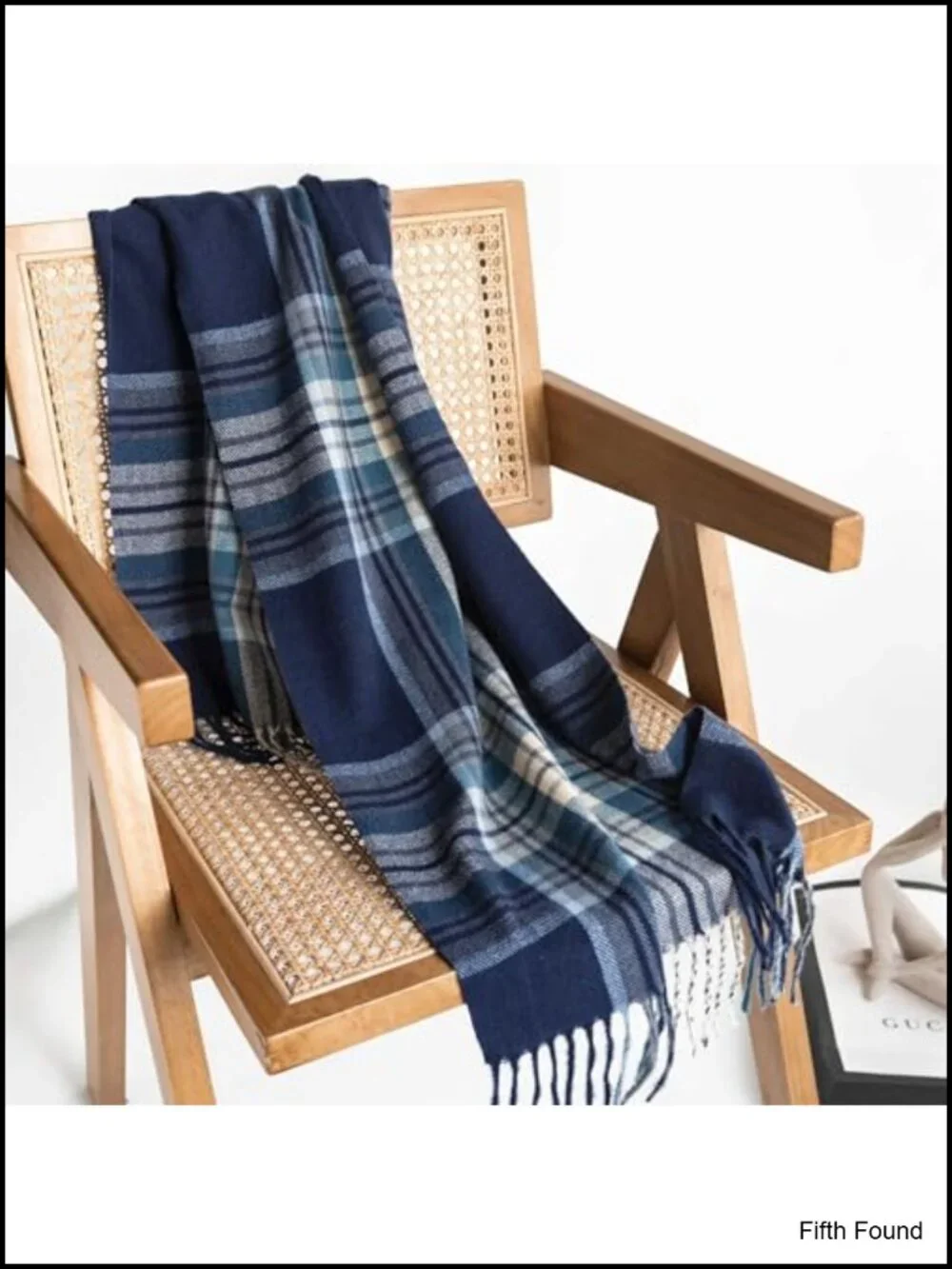 Plaid Scarf Oversized Shawl Wrap Tassel Winter Blanket